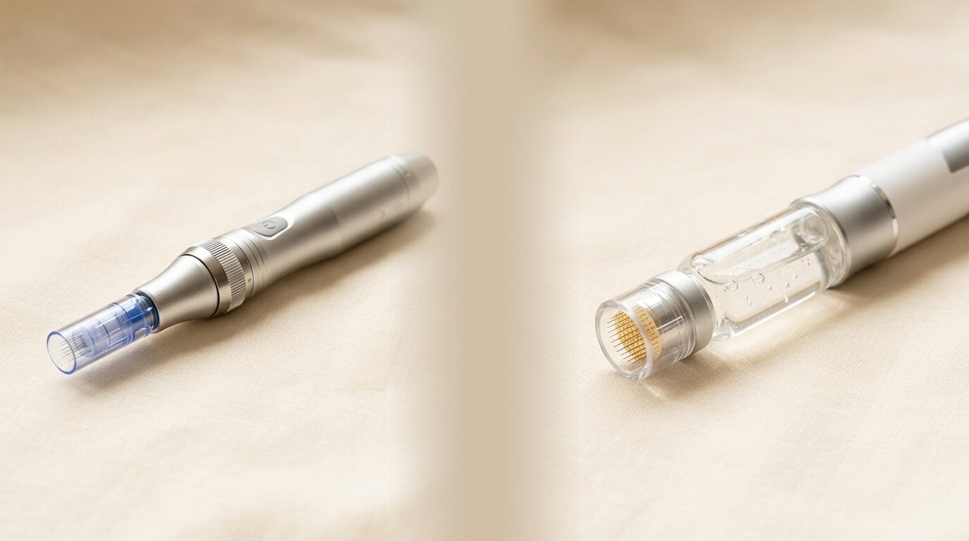 Microinfusion device versus microneedling pen side-by-side comparison