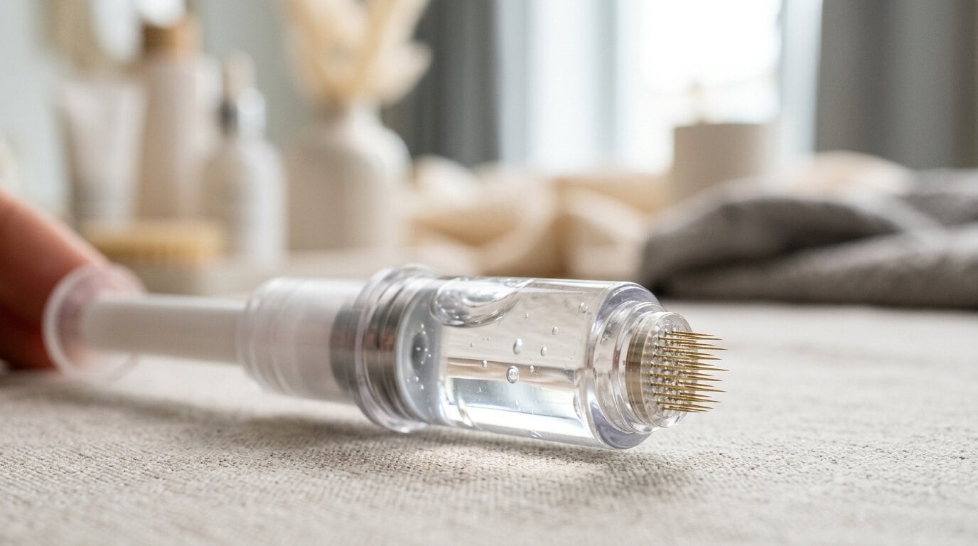 Microinfusion device cartridge with hyaluronic acid serum reservoir