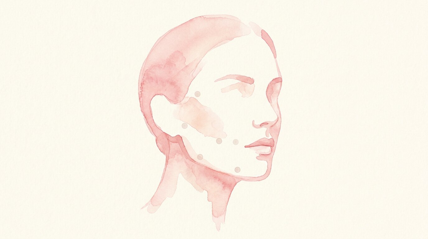 Profhilo BAP injection points marked on face illustration