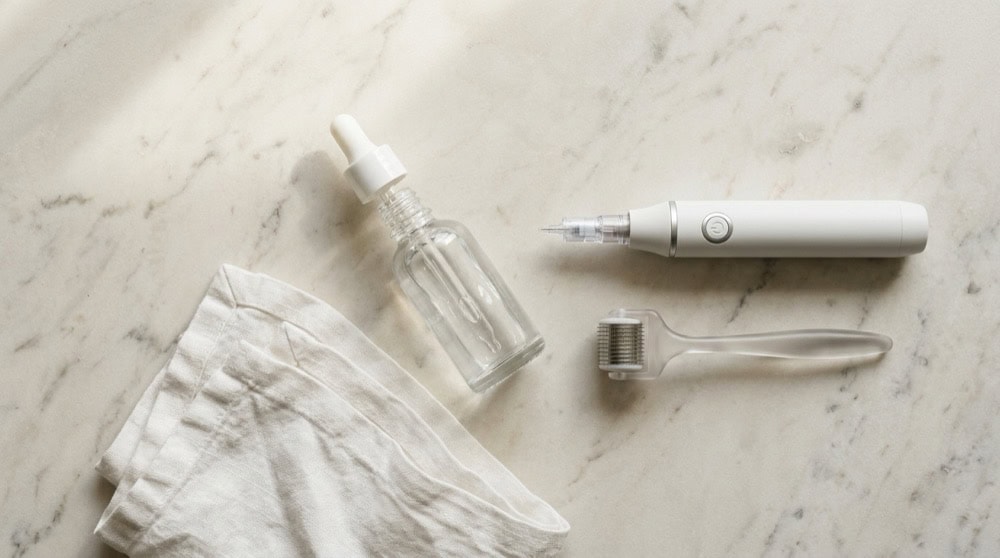 At-home microneedling pen treatment