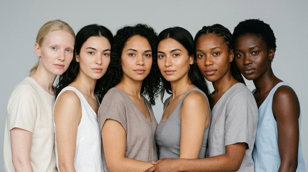 Six Fitzpatrick skin types